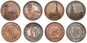 SURREY, Southwark, Skidmore’s Churches, Halfpence (4), Christ Church, 1797, 11.68g/12h (DH Middlesex 670); St...
