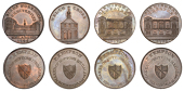 WARWICKSHIRE, Birmingham, Kempson’s Buildings, Halfpence (4), Theatre (2), 14.13g/12h, 14.03g/12h (both DH 216);...