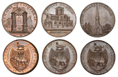 WARWICKSHIRE, Coventry, Kempson’s Churches, Halfpence, 1797 (3), Cathedral, 13.14g/6h (DH 257; Bell BM p.34, this...