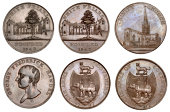 WARWICKSHIRE, Coventry, Kempson’s Churches, Halfpence, 1797 (3), Trinity Church, 13.41g/6h (DH 265); White Friars...