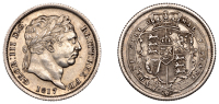 George III (1760-1820), New coinage, Shilling, 1817, i of honi over s (ESC –; S 3790). Toned with small flan flaw...
