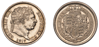 George III (1760-1820), New coinage, Shilling, 1817 (ESC 2144; S 3790). Lustrous, extremely fine	 £70-£90