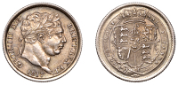 George III (1760-1820), New coinage, Shilling, 1817, unbarred h in honi, e struck over r in geor: (ESC –, cf....
