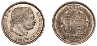 George III (1760-1820), New coinage, Shilling, 1819 (ESC 2152; S 3790). Some toning, extremely fine 	 £100-£120

