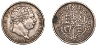 George III (1760-1820), New coinage, Shilling, 1820 (ESC 2157; S 3790). Grey tone, deposit on reverse edge,...
