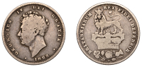 George IV (1820-1830), Shilling, 1825, type 2, Roman I in date (ESC 2406; S 3812). Toned, fair and extremely rare	...