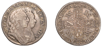 William and Mary (1688-1694), Shilling, 1692, no stop after br, re of rex over et (ESC 865; S 3437). Fine, reverse...