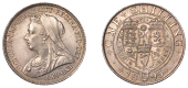Victoria (1837-1901), Shilling, 1895, small rose (ESC 3158; S 3940). Attractive grey tone with underlying lustre,...