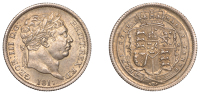 George III (1760-1820), New coinage, Shilling, 1817, unbarred h in honi (ESC 2146; S 3790). Nearly extremely fine,...