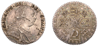 George III (1760-1820), Shilling, 1787/6, without hearts, no stops at date (ESC 2128; S. 3745). Attractive cabinet...