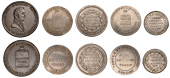 19th Century Tokens, LONDON, Marylebone, ‘Morgan’s’ Eighteen Pence, 6.01g/12h (D 5), ‘Morgan’s Sixpence,...