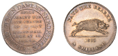 19th Century Tokens, SHROPSHIRE, Dawley, Gilbert Gilpin, Shilling, 1811, legend around sells chains for pits cranes...