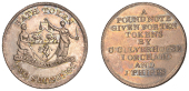 19th Century Tokens, SOMERSET, Bath, Charles Culverhouse, Isaac Orchard and James Phipps, Two Shillings, arms and...