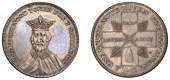19th Century Tokens, SOMERSET, Frome, Willoughby & Sons, Two Shillings, 1812, facing bust of Alfred the Great, rev....
