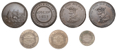 19th Century Tokens, STAFFORDSHIRE, Bilston, Edward Beebee, Pennies, 1812 (2), 19.42g/6h, 18.81g/6h (both W 37);...