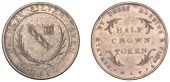 19th Century Tokens, STAFFORDSHIRE, Fazeley, Sir Robert Peel, Charles Harding & Co, Halfcrown, 1811, arms, rev....