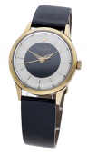 Baume & Mercier. A gold plated wristwatch, Ref. 2533, circa 1960.
Movement: manual winding, 15 jewels.
Dial: black...