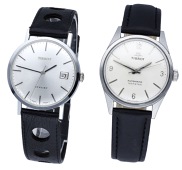 Tissot. Two stainless steel wristwatches, Stylist & Seastar, circa 1960.
Movements: 1st: manual winding; 2nd:...