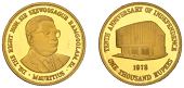 Mauritius, Constitutional Monarchy, Elizabeth II, Proof 1000 Rupees, 1978, 10th Anniversary of Independence (KM....