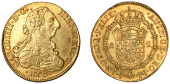 Chile, Charles IV, 8 Escudos, 1803 so fj, Santiago mint (KM. 54; Cal. 1773). Toned with residual lustre, about...