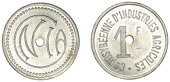 Madagascar, Nosybean Company, 1 Franc, undated (1900-1928), cie nosybeenne d’industries agrocoles, 1f at centre,...