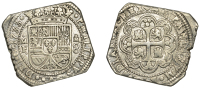 Mexico, Philip V, Klippe 8 Reales, 1733mf, Mexico City (Cal. 1431; KM. 48). Well centred with attractive surfaces,...