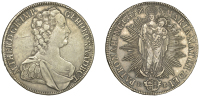 Hungary, Maria Theresa, Thaler, 1763kb, Kremnica mint (KM. 358; Dav. 1132). Toned, horizontal scratch behind...