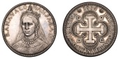 Madagascar, Ranavalona III (1883-97), Fantasy Pattern 5 Francs, in silver, 1895, crowned bust facing slightly left,...