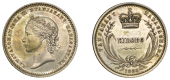 Madagascar, Ranavalona III, Fantasy Pattern Kirobo, in silver, 1888, rice plant reverse, by Ramanan-Kirahina, Paris...