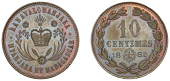 Madagascar, Ranavalona III (1883-96), Essai 10 Centimes, 1883, Paris (Lec. 5; KM. X1). Attractively toned with...