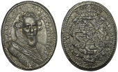 Netherlands, Prince Maurice of Orange, as Knight of the Order of Garter, undated (c. 1615), a later cast pewter...