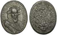 Netherlands, Prince Maurice of Orange, as Knight of the Order of Garter, undated (c. 1615), a later cast pewter...