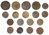 NORFOLK, Harleston, Stephen Freeman, Farthing, 1666, 0.53g/12h (N 3049; BW. 49), Cleare Shewell, Farthing, 1656,...