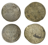 Mauritius, Île de France et Bourbon, Louis XVI, 3 Sous (2), both 1781a, a pair of double-struck mint errors (cf....