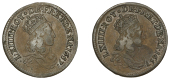 France, Louis XIV, Double avers du Liard de cuivre, 1657, type R2 (Gad. 80). About very fine, brown patina, rare	...