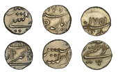 India, French India, Pondichery, Louis XV, Comptoir de Mahé, Fanon (3), undated (c. 1750-1755), Pondichery (Lec....
