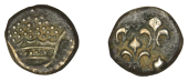 India, French India, Pondichery, Fanon, undated (c. 1769), pearled crown, 1.47g (Lec. 26; KM. 44). Toned, good fine	...