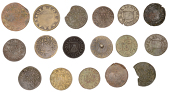 NORFOLK, Outwell, William Bayley, Farthing, 1667, 0.91g/6h (N –; BW. 231); Pulham Market, Thomas Flatman,...