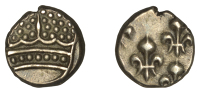 India, French India, Pondichery, Fanon, undated (c. 1769), pearled crown, 1.44g (Lec. 25; KM 43). Toned, good very...