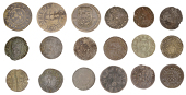 SUFFOLK, Aldeburgh, John Briggs, Halfpenny, 1671, 1.02g/6h (N 4236; BW. 1); Beccles, Corporation Farthing, 1670,...