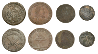French Colonies, FRENCH WEST INDIES, Louix XV, 12 Deniers or Sol, 1767a, Paris (KM. 6; Lec. 277), 2 Sols, 1743 (Lec....