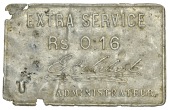 MAURITIUS, Saint Aubin Sugar Estate, of uncertain value, extra service / rs 0.16 / administrateur, signature of E....