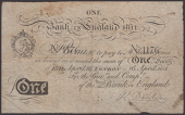 Kings Bench & Fleet Bank in England, 1 Penny, 16 April 1811, serial number 1176, signature of signature of R....