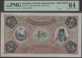 Imperial Bank of Persia, printers archival specimen 10 Tomans, ND (c.1904-08), black serial number range E65001 to...