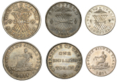 19th Century Tokens, Sheffield, Overseers, Shilling, 1811, 4.02g/6h (D 72); Younge & Deakin, Shilling, 1811,...