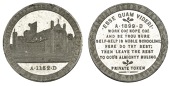 Miscellaneous Tokens and Checks, West Yorkshire, Halifax, Samuel Hamer, 1899, aluminium, Kirkstall Abbey, rev. esse...