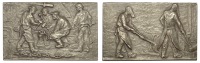 FRANCE, Les Forgerons [The Blacksmiths], 1903, a silver plaque by G.-P.-E. Loiseau-Bailly for the Société des Amis...