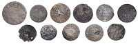 LONDON (City), Fetter Lane, Henry Gibbon, Farthing, 1650, 0.60g/3h (N 6925; BW. 1010), Robert Redway, Halfpenny,...