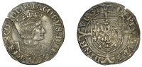 James V (1513-1542), Second coinage, Groat, Holyrood Abbey mint, type IIIb (i), bust right with mantle and corded...