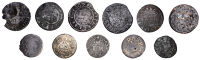 MIDDLESEX (Rural), Brentford, Luke Ivory, Farthing, 0.90g/12h (N 9092; BW. 18), John Moore, Farthings, 1651 (2),...